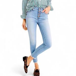 J.Crew Button Fly Crop Jeans, Size 29, Coastal Wash